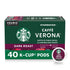 Starbucks K-Cup Coffee Pods, Dark Roast, Caff Verona for Keurig Brewers, 100%