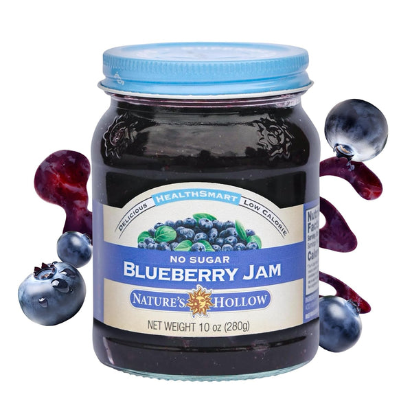Nature's Hollow Blueberry Jam: Sugar Free Jam and Preserves, Low Cal, Non