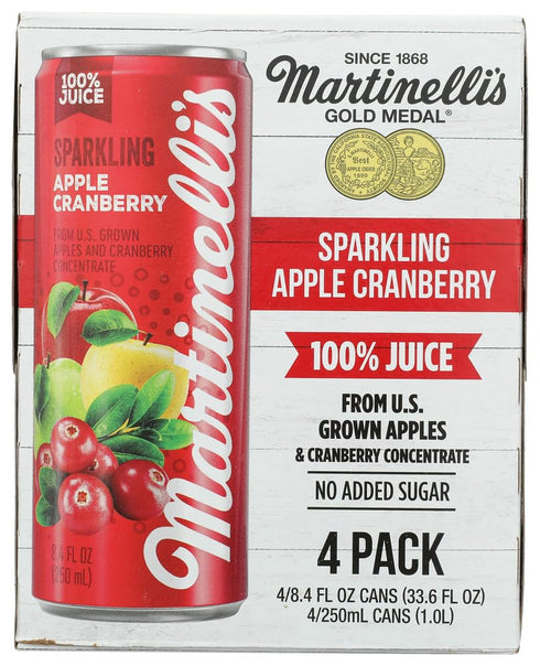 Martinelli's 4Pk, 8.4 Martinellis Sparkling Apple Cranberry Juice Fz
