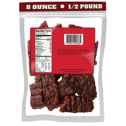 Package, 10 70 (Pack Old Trapper, Trapper's Choice Hot & Spicy Kippered Beef Steak, Eight-Ounce Individual Grams
