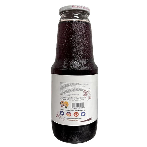 33.8 Oz (2 Pack) Anna and Sarah Organic Grape Juice - USDA Organic Certified - Glass Bottle No Sugar, No Artificial