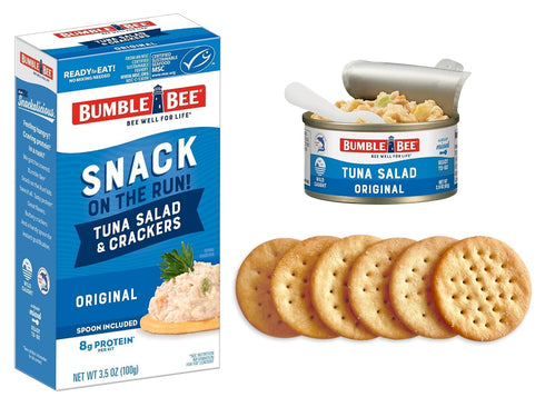Packs (Pack 24) Bumble Bee Snack On The Run! Bulk Protein Snack - Original Tuna Salad and Classic Chicken Salad