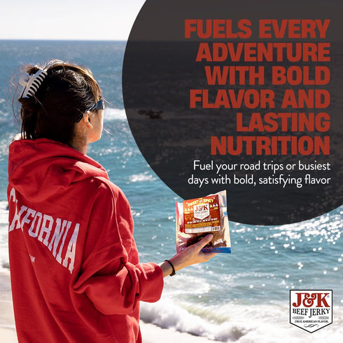 7oz J&K Jerky Prime Rib Beef Jerky - Authentic American Made Slab Jerky for a Delicious Protein Snack - Big Bag