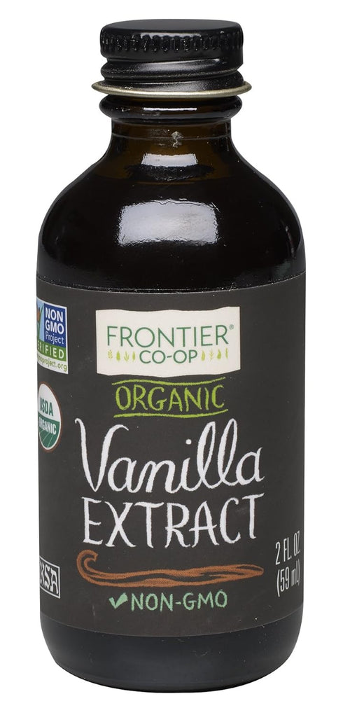 Frontier Co-op Organic Vanilla Extract, 2 Ounce Glass Bottle, Buttery Smooth Flavor