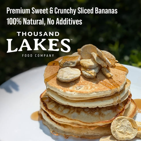 2-pack 3.2 (6.4 100% Thousand Lakes Freeze Dried Fruit - Sliced Bananas ounces ounces total) | No Sugar Added | No Oils