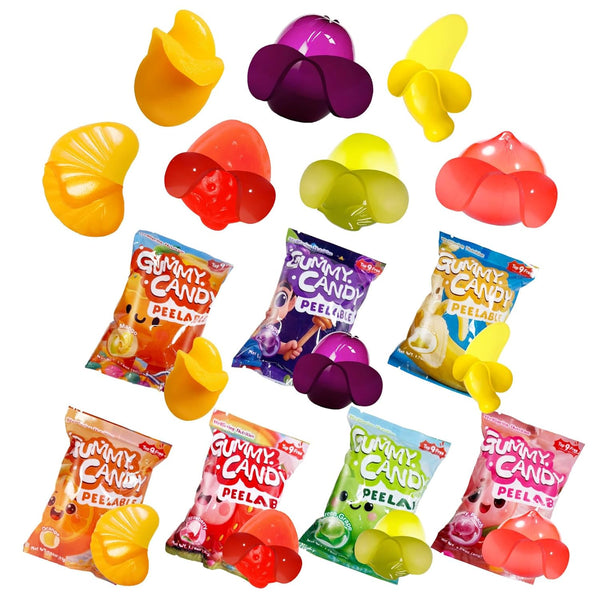 WellSpring Nutrition Wellspring Peelable Gummy Candies Individually Wrapped, 7 Friuts in 7 Variety Packs