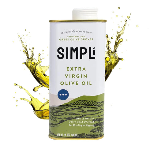 100% 16.9 OZ SIMPLi Greek Extra Virgin Olive Oil, Olive Oil Extra Virgin Cold Pressed from Koroneiki Olives, Single