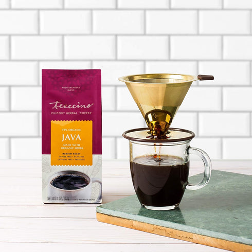 11 Teeccino Java Chicory Coffee Alternative - Ounce - Ground Herbal Coffee Thats Prebiotic, Caffeine Free & Acid Free