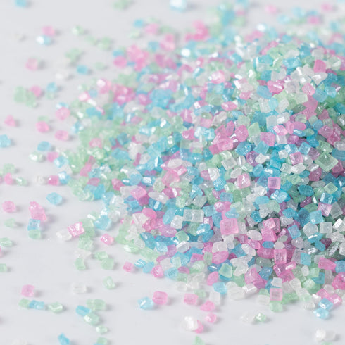 4.2 Mermaid Sanding Sugar ounces Edible Pastel Sprinkle Pink Blue Purple Green Sparkling Sugar Mix, Perfect for Cake