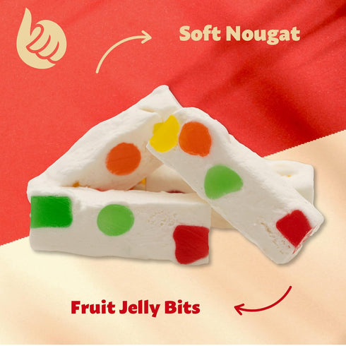 30 Count, 11-Ounce Pack Jujube Nougat Candy | | Classic Treat with Fruit Jelly Pieces | Individually Wrapped Chewy