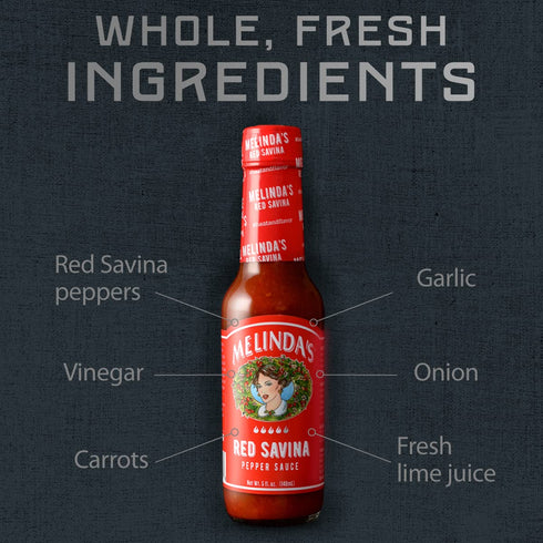 5oz, 1 Pack Melindas Red Savina Pepper Hot Sauce - Craft Extra Spicy Habanero Hot Sauce - Made with Fresh Ingredients