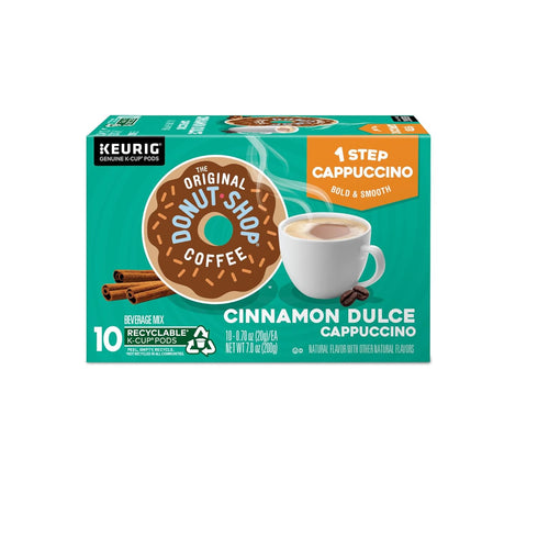 10 Count (Pack 6) The Original Donut Shop One-Step Cinnamon Dulce Cappuccino, Keurig Single-Serve K-Cup Pods