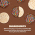 (pack 3) LIEBERS Sprinkled Topped Milk Chocolate Rice Cakes, Kosher Certified Dairy, Gluten Free Snack