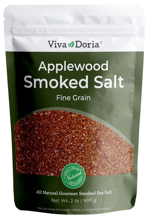 Viva Doria Applewood Smoked Sea Salt - Fine Grain, 2 lb