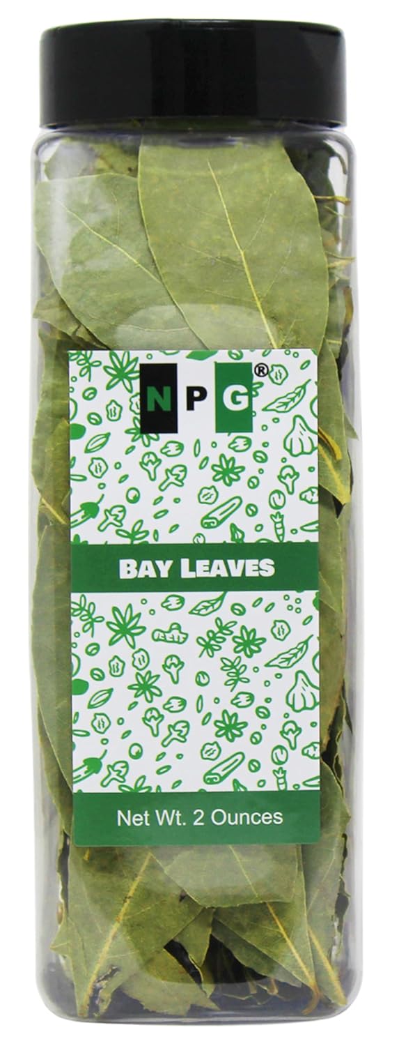 NPG Whole Bay Leaves - 2 Oz Dried Laurel Leaf, Aromatic Spice Herbs for Cooking Stew, Soup, Sauces, Seafood, Meat