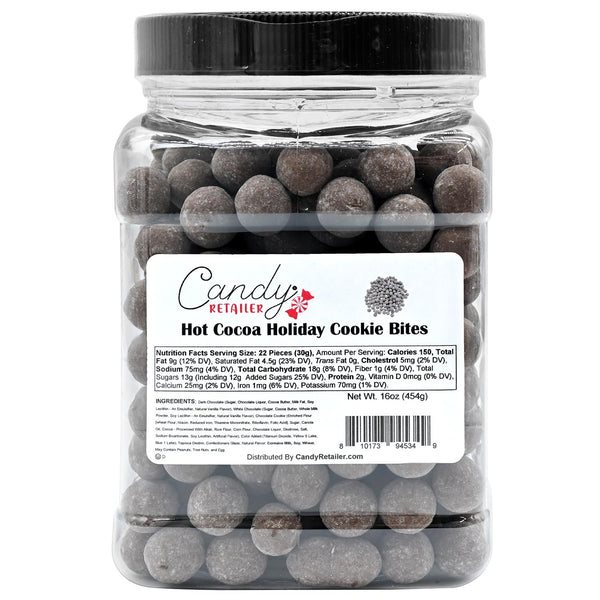 Candy Retailer Hot Cocoa Holiday Cookie Bites 16oz