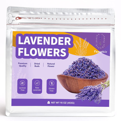 Dried Culinary Lavender Flowers - Food Grade Lavender Buds for Tea, Baking,