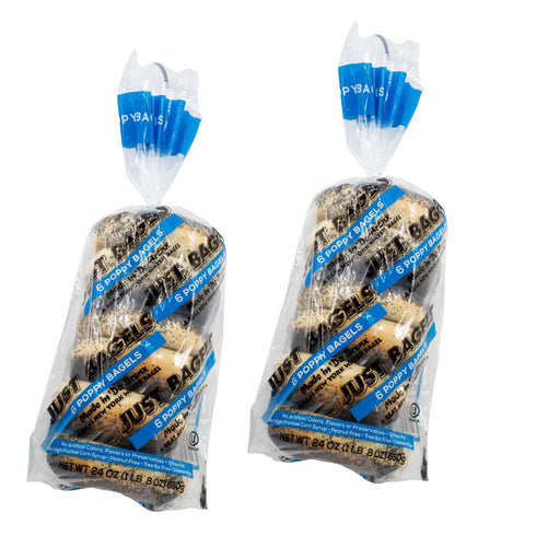 2 Packs 6 Pack 12 Just Bagels Poppy Bagels - Of Bagels Per - Total Non-GMO