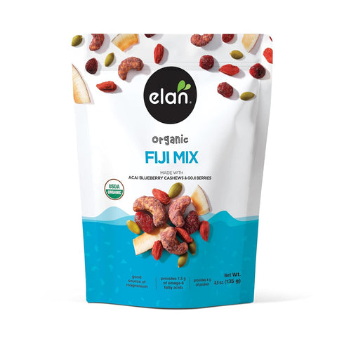 8 pack 4.8 oz Elan Organic Fiji Mix, Non-GMO, Gluten-Free, Vegan, Kosher, Dried Fruits (Dried Goji Berries, Dried