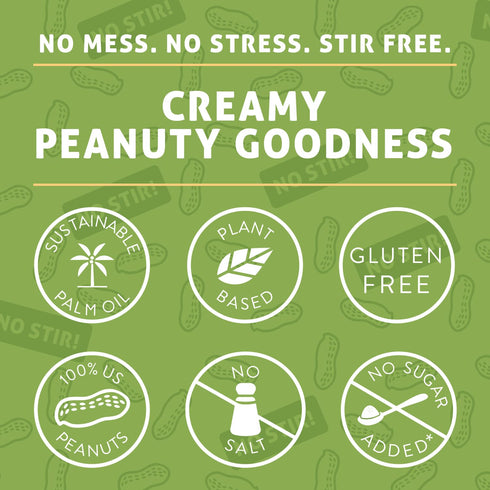 (1 Pack) Crazy Richard's Creamy No Stir Peanut Butter with No Added Salt, Sugar, Or Preservatives