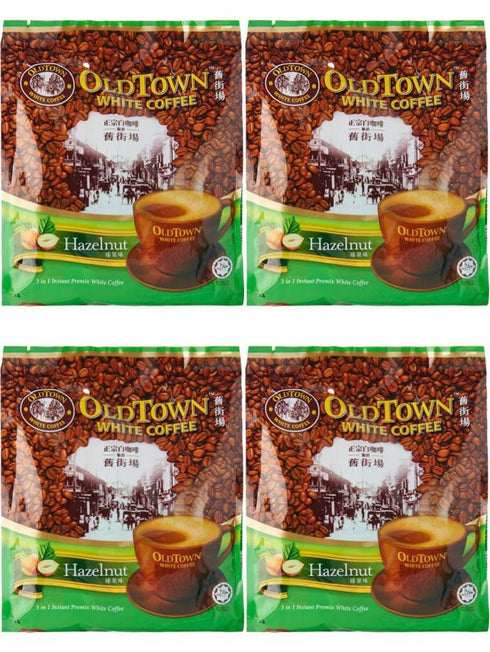 Old Town White Coffee Instant Premix White Coffee 3 in 1 Hazelnut Flavor (4