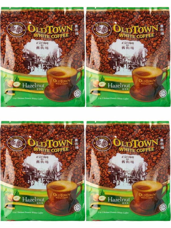 Old Town White Coffee Instant Premix White Coffee 3 in 1 Hazelnut Flavor (4