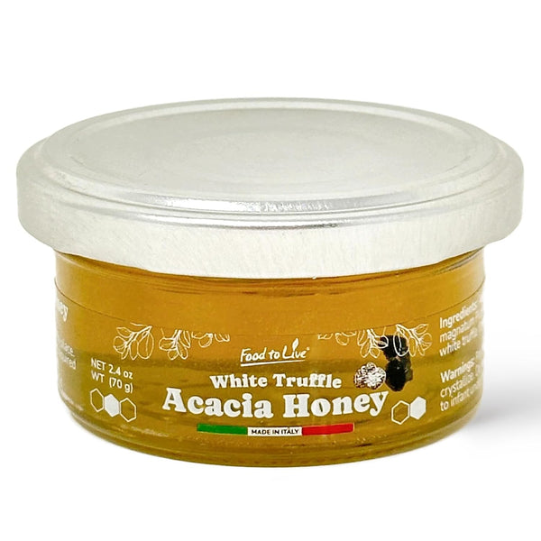 Food To Live White Truffle Acacia Honey, 70gr Gourmet Flavored Honey, Perfect