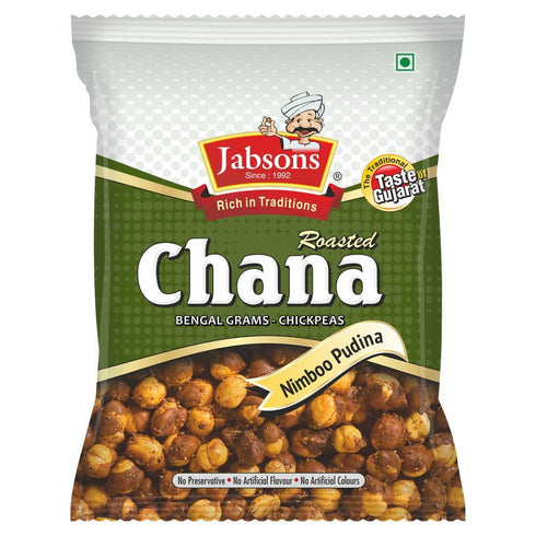 (3 Pack), 150g 3 Jabsons - Roasted Chana Chickpeas x (Nimboo Pudina)