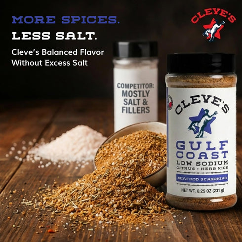 cleve's gourmet products 8.25 oz Cleve's Gourmet Gulf Coast Citrus and Herb Kick, Fish, Shrimp & Seafood Seasoning