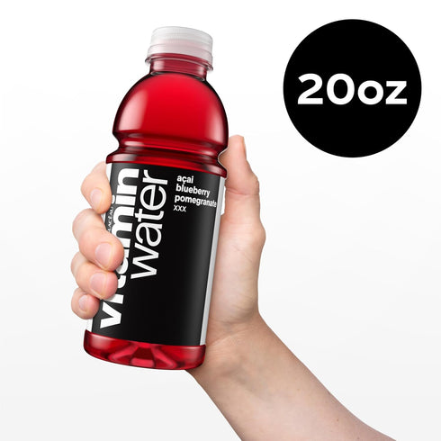 20 oz 12 Pack vitaminwater XXX Aai Blueberry Pomegranate Nutrient Enhanced Flavored Water Beverage, fl Bottles