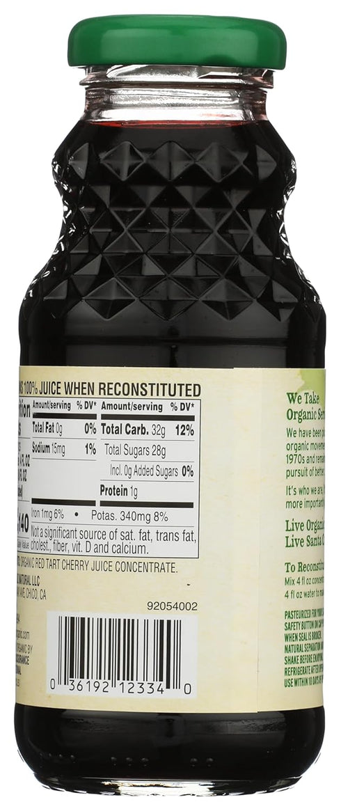 8 Santa Cruz Organic Tart Cherry Juice Concentrate, Ounces