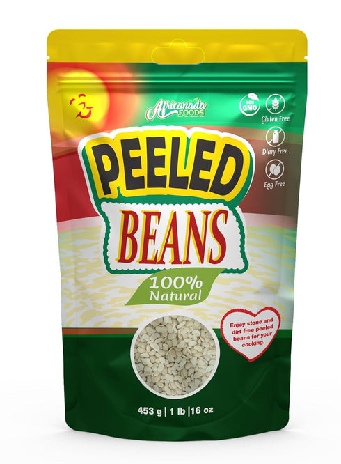Africanada Foods Africanada Peeled Beans | for Akara, MoinMoin, Koose, Acaraje | 453g |