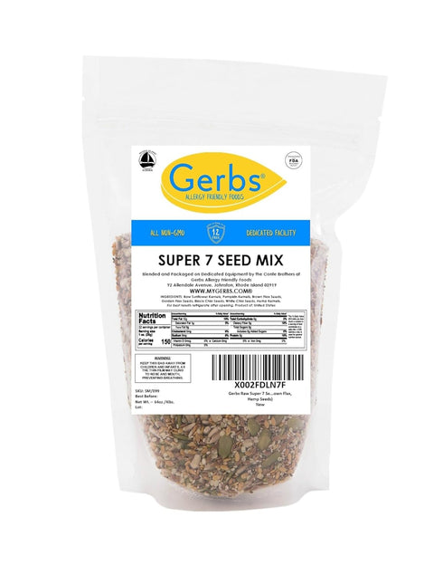 7 4 lbs. 14 Gerbs Super Seed Snack Mix | Raw, No Artificial Additives, Resealable Bag | Crunchy Pumpkin, Sunflower