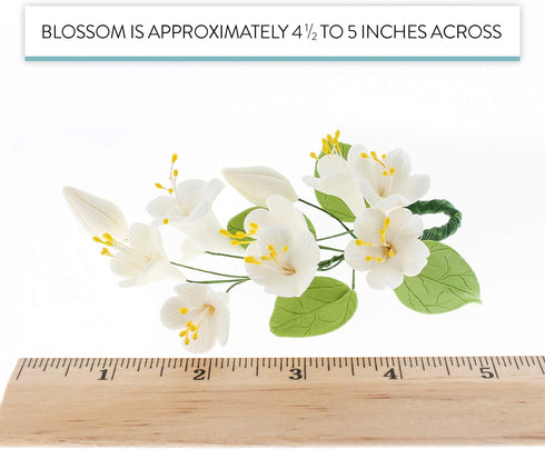 1 Count Cherry Blossom Sugar Flower Spray Gumpaste Flowers for Cakes Handmade Cake Decorations Sakura Floral Topper