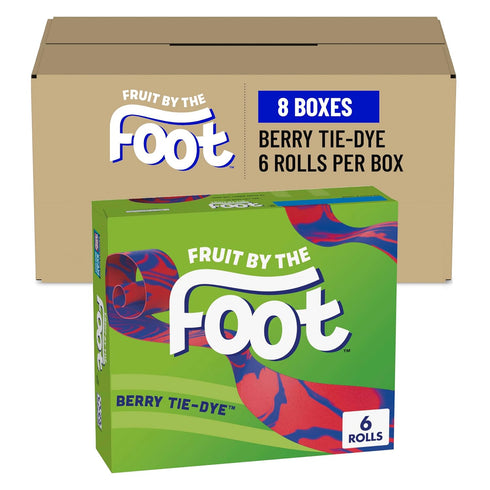 Fruit by the Foot Fruit Flavored Snacks, Berry Tie-Dye, 4.5 oz, 6