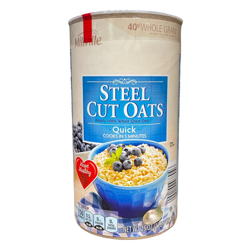 Generic Steel Cut Oats, Quick Cook Whole Grain Oatmeal, Heart Healthy, 25 oz