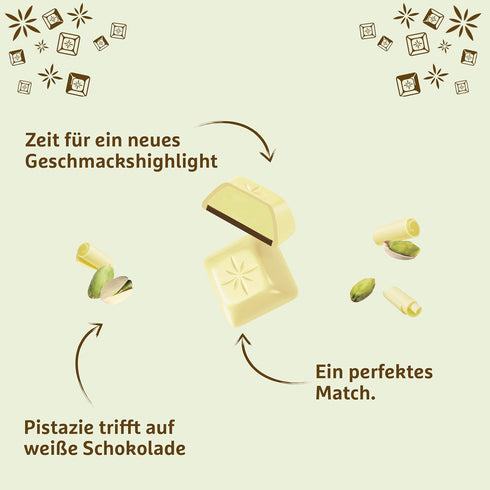 Schogetten 100g - Weisse Pistazie (White Chocolate with Pistachio filling)