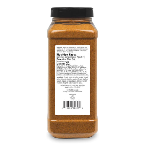 Watkins Organic Gourmet Dry Seasoning Mix, Chili, 18.3 Ounce
