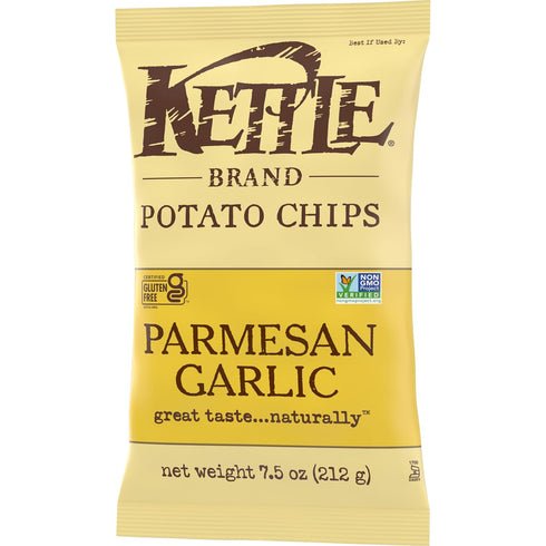 7.5 Oz Kettle Brand Potato Chips, Parmesan Garlic Kettle Chips