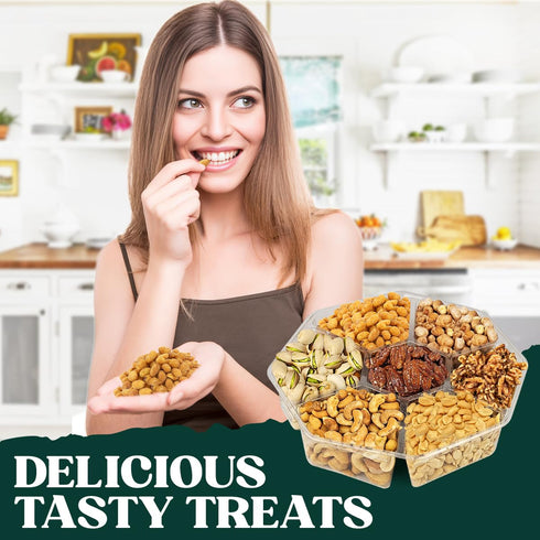 Packaged Pack) Easter Nuts Gift Basket - Gourmet Food Gift Basket With a Variety of Freshly Roasted Nuts - Beautifully