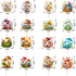 48 Sleyberoy Mushroom Cake Toppers - Pcs Primitive Forest Theme Party Supplies for Baby Baptism, Birthday, Anniversary