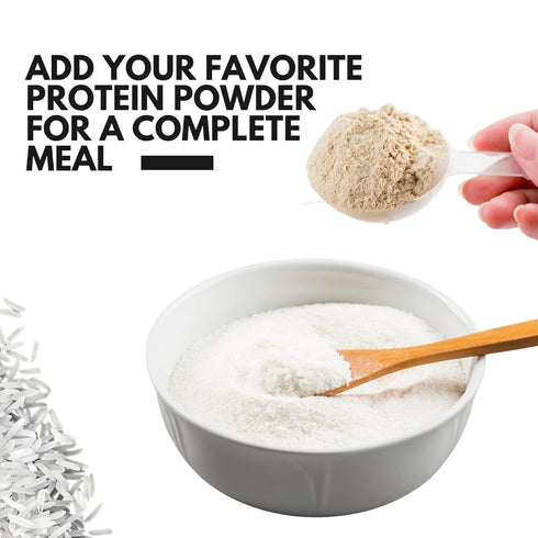 3 LB, 48 oz Rice Cream Plain Jasmine White Rice Hot Rice Cereal Scoop Included - Easily Digestable Carb Source