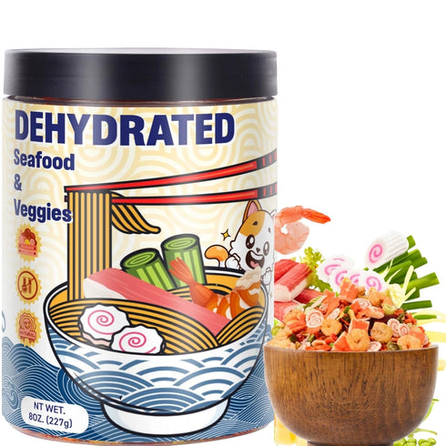 8oz Dehydrated Freeze Dried Seafood & Vegetable Mix - 100% Natural Ramen