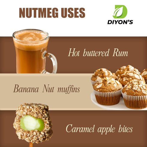 Organic Whole Nutmeg 1.7 oz, Premium Grade in Stand Up Resealable Pouch