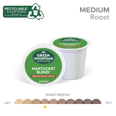 72 Count Green Mountain Coffee Roasters Nantucket Blend, Single-Serve Keurig K-Cup Pods, Medium Roast Coffee Pods