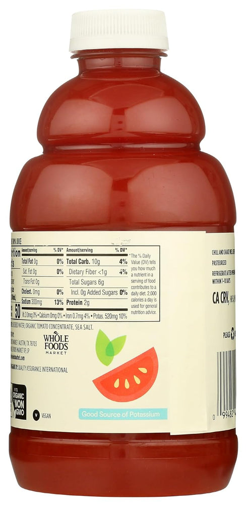 365 100% 32 oz by Whole Foods Market, Organic Juice, Tomato, fl
