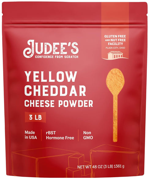 Judee's Gluten Free Yellow Cheddar Cheese Powder - Popcorn & Snack Seasoning