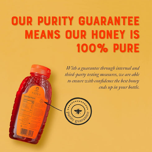 100% 32 (Pack 2) Nate's Pure, Raw & Unfiltered Honey - Award-Winning Taste, Squeeze Bottle, Ounce