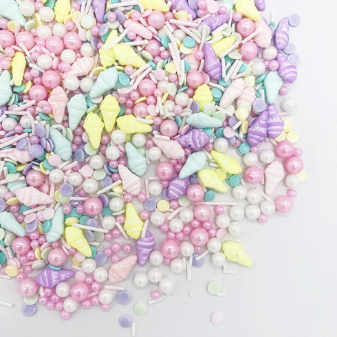Weraru Summer 120g/ 4.2oz Edible Pink Sprinkles Ice Cream Sprinkles Candy Baking Edible Cake Decorations Cupcake