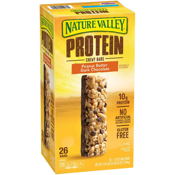 Nature Valley Protein Peanut Butter Dark Chocolate Gluten-free Chewy Bars (1.42 oz.,